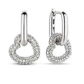 Ti Sento silver hjärtörhängen 7918ZI