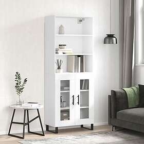 vidaXL Högskåp vit 69,5x34x180 cm konstruerat trä 3189341