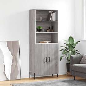 vidaXL Högskåp Grå Sonoma 69,5x34x180 cm konstruerat trä 3189267