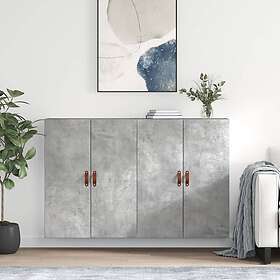 vidaXL Väggskåp 2 st betonggrå 69.5x34x90 cm 3195599