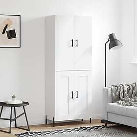 vidaXL Högskåp vit 69,5x34x180 cm konstruerat trä 3195795