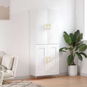 vidaXL Högskåp vit 69,5x34x180 cm konstruerat trä 3195779
