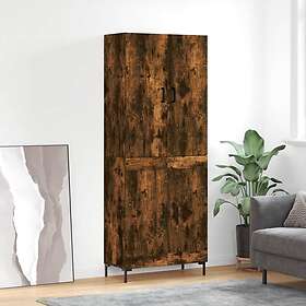 vidaXL Högskåp rökfärgad ek 69.5x34x180 cm konstruerat trä 3195792