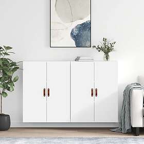 vidaXL Väggskåp 2 st vit 69,5x34x90 cm 3195595
