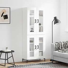 vidaXL Högskåp vit 69,5x34x180 cm konstruerat trä 3198273
