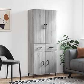 vidaXL Högskåp Grå Sonoma 69.5x34x180 cm konstruerat trä 3198151