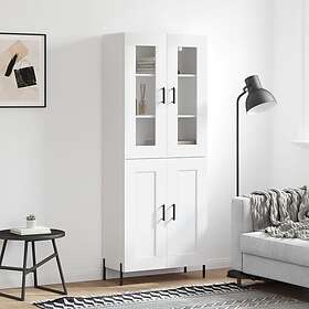 vidaXL Högskåp vit 69,5x34x180 cm konstruerat trä 3198345