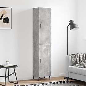 vidaXL Högskåp betonggrå 34.5x34x180 cm konstruerat trä 3199125
