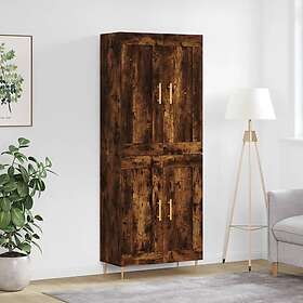 vidaXL Högskåp rökfärgad ek 69.5x34x180 cm konstruerat trä 3199678