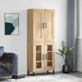 vidaXL Högskåp sonoma-ek 69.5x34x180 cm konstruerat trä 3199644