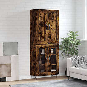 vidaXL Högskåp rökfärgad ek 69,5x34x180 cm konstruerat trä 3199654