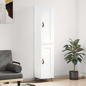 vidaXL Högskåp vit 34,5x34x180 cm konstruerat trä 3200425