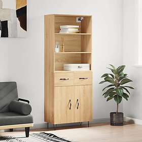 vidaXL Skjenke Sonoma eik 69.5x34x180 cm konstruert tre 3200548