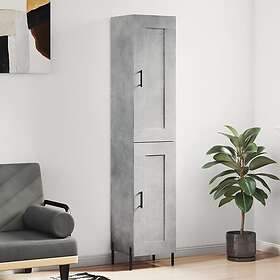 vidaXL Högskåp betonggrå 34.5x34x180 cm konstruerat trä 3200461