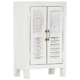 vidaXL Skåp vit 55x30x90 cm massivt akaciaträ 351612