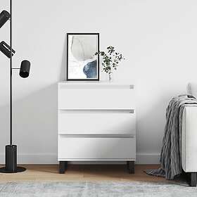 vidaXL Byrå vit 60x35x70 cm konstruerat trä 827188