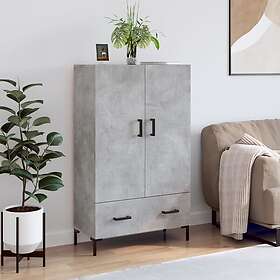 vidaXL Highboard Betonggrå 69.5x31x115 cm Konstruert tre