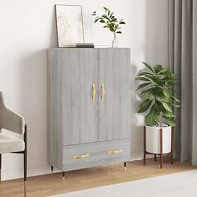 vidaXL Highboard Grå Sonoma 69.5x31x115 cm Konstruert tre