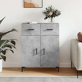 vidaXL Skänk betonggrå 69.5x34x90 cm konstruerat trä 827984