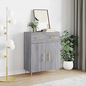 vidaXL Skänk grå sonoma 69.5x34x90 cm konstruerat trä 827970