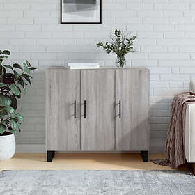 vidaXL Skänk grå sonoma 90x34x80 cm konstruerat trä 828138
