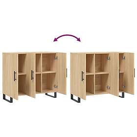 vidaXL Skjenk Sonoma Eik 90x34x80cm Konstruert Tre 828135