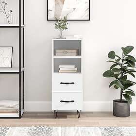 vidaXL Skänk vit 34,5x34x90 cm konstruerat trä 828660