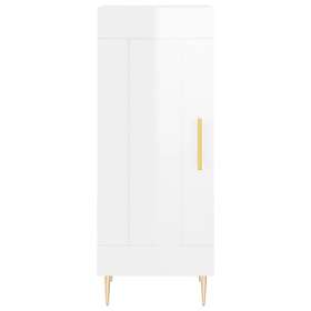vidaXL Skåp vit högglans 34.5x34x90 cm konstruerat trä