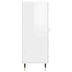 vidaXL Skåp vit högglans 34.5x34x90 cm konstruerat trä