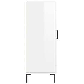 vidaXL Skåp vit högglans 34.5x34x90 cm konstruerat trä
