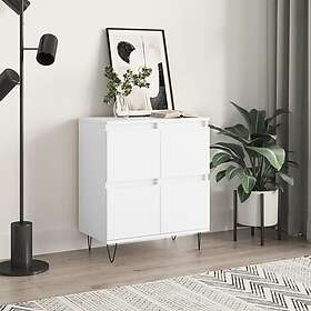 vidaXL Byrå vit 60x35x70 cm konstruerat trä 831212