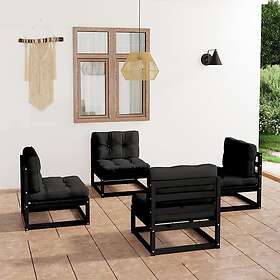 vidaXL Lounge-ryhmä med dynor 4 delar massiv furu 3076313