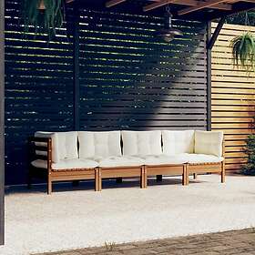 vidaXL Lounge-ryhmä med dynor 4 delar massiv furu 3096151