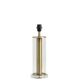 Nordal Lamp Base Clear Glass/Gold