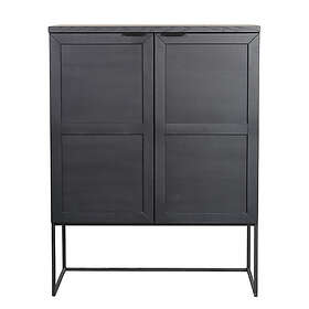Rowico Home Everett Skåp 125 Trädörrar Svart Ek/Svart 95x125x41cm