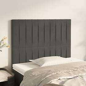 vidaXL Huvudgavlar 2 st mörkgrå 90x5x78/88 cm sammet 3116607