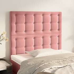 vidaXL Huvudgavlar 2 st rosa 90x5x78/88 cm sammet 3116807