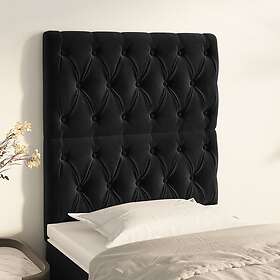 vidaXL Huvudgavlar 2 st svart 80x7x78/88 cm sammet 3116700