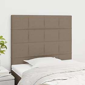 vidaXL Huvudgavlar 2 st taupe 90x5x78/88 cm tyg 3116318
