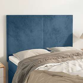 vidaXL Huvudgavlar 4 st mörkblå 72x5x78/88 cm sammet 3116104