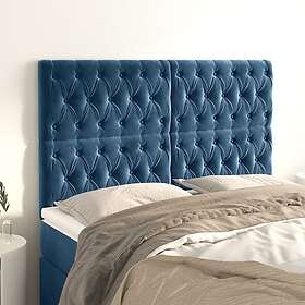 vidaXL Huvudgavlar 4 st mörkblå 80x7x78/88 cm sammet 3116726