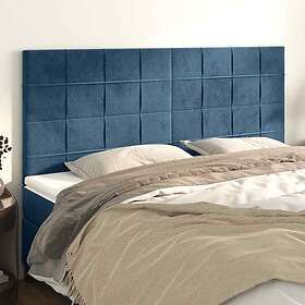 vidaXL Huvudgavlar 4 st mörkblå 90x5x78/88 cm sammet 3116396