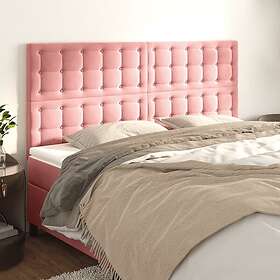 vidaXL Huvudgavlar 4 st rosa 100x5x78/88 cm sammet 3116837