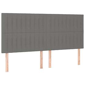 vidaXL Huvudgavlar 4 st mörkgrå 90x5x78/88 cm tyg 3116585