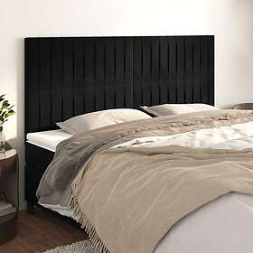 vidaXL Huvudgavlar 4 st svart 100x5x78/88 cm sammet 3116638