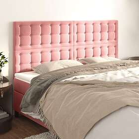 vidaXL Huvudgavlar 4 st rosa 90x5x78/88 cm sammet 3116831