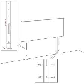 vidaXL Huvudgavlar 4 st svart 72x5x78/88 cm sammet 3116382