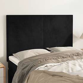 vidaXL Huvudgavlar 4 st svart 72x5x78/88 cm sammet 3116102