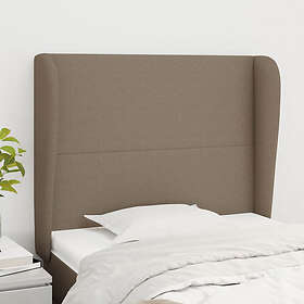 vidaXL Sänggavel med kanter taupe 103x23x118/128 cm tyg 3117670