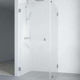 Macro Design Duschhörn Grace Swing Hörndusch 80x70 Krom Linjeglas DSLWK87LI